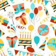 Happy Birthday party seamless pattern