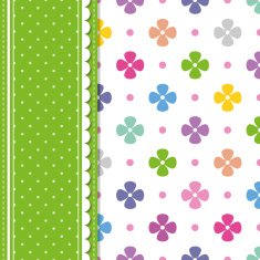 flowers and polka dot greeting card