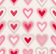 seamless heart dots pattern