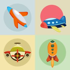 Colorful kiddish airplane toys
