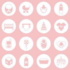 Set of baby care icons