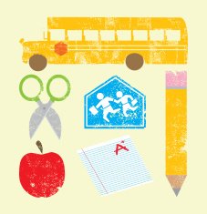 Stamped School Icons