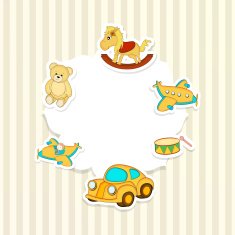 Beautiful toys frame with kiddish style