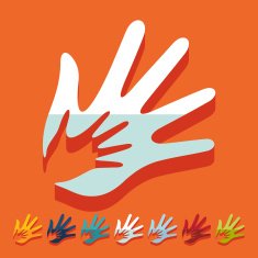 Flat design hand N3