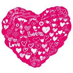 Heart of illustrations wrote by hand