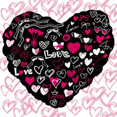 Heart of illustrations wrote by hand N2