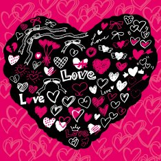 Heart of illustrations wrote by hand N3