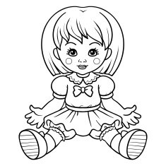 Coloring book (doll) N4 free image download