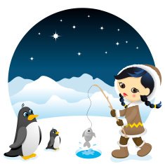 Cute eskimo girl