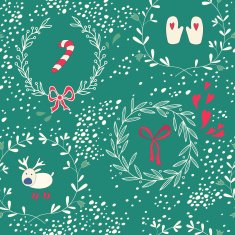 Seamless pattern with Christmas elements N6