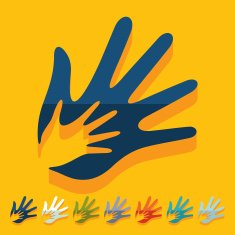Flat design hand N4