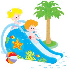 Children on a waterslide N4
