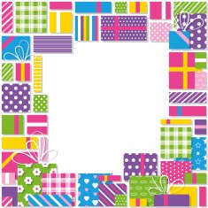 birthday presents border