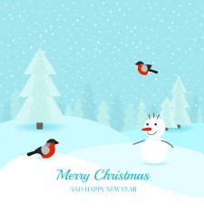 Christmas winter landscape background