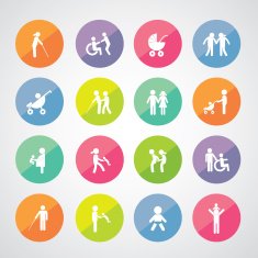 Family vector icon set N4