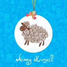 Sheep pattern vector background