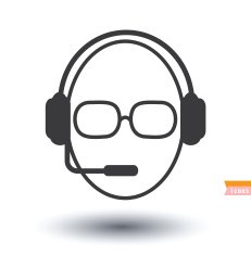 call center operator icons vector