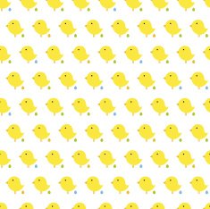 Vector Easter seamless pattern with chicken and egg