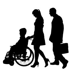 Vector silhouette of a family N97