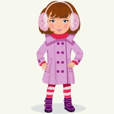 little girl in winter clothes N3