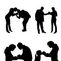 Vector silhouette of family N332