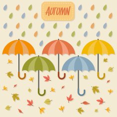 Autumn items flat illustration N2