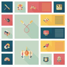 kid toys flat app ui background eps10 N53
