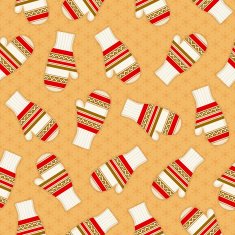 Seamless pattern with mittens N2