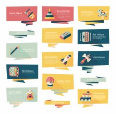 Toy flat banner background set eps10 N35