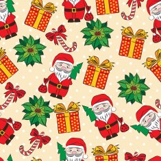 Vector seamless background Christmas and New Year's decorative N7