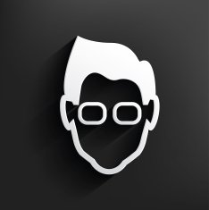 Nerd symbol on background clean vector