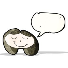 child's drawing of a happy girl with speech bubble N2