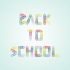 Back to school colorful clips
