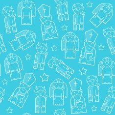 Saint Nicholas seamless pattern