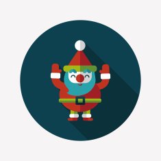 Santa Claus flat icon with long shadow eps10 N87