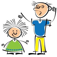 Dad and daughter isolated on a white background N2