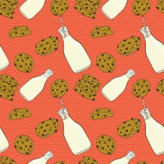 Milk and cookies pattern