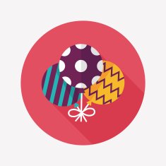 balloons flat icon with long shadow eps10 N27