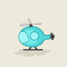Blue toy helicopter
