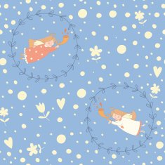 Seamless pattern with Christmas angels N9