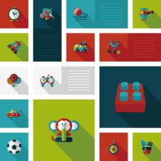 kid toys flat app ui background eps10 N54