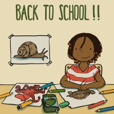 Confident Girl Drawing Animals At School N2