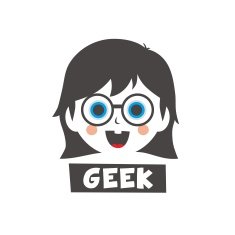 geek girl cartoon N13