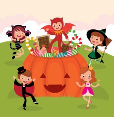 Children at Halloween party
