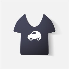 Paper clipped sticker Children's T-shirt N4