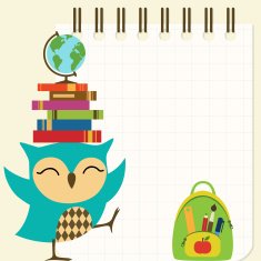 Happy little owl - back to school