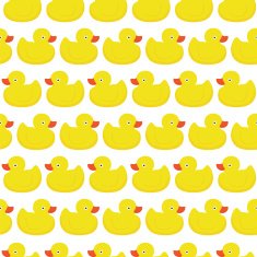 Yellow duck seamless vector pattern