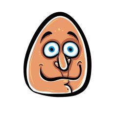 Funny cartoon face vector illustration N5