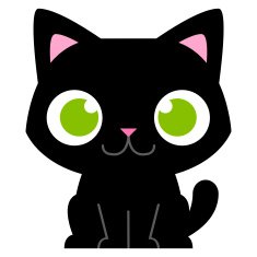 Cartoon Adorable Little Cat Isolated Illustration N4