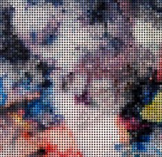 abstract colorful polka dot style beautiful woman's face pattern background